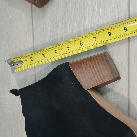 Steve Madden Women Hipster Suede Ankle Heels shoes boots sz 9B - Picture 8 of 11